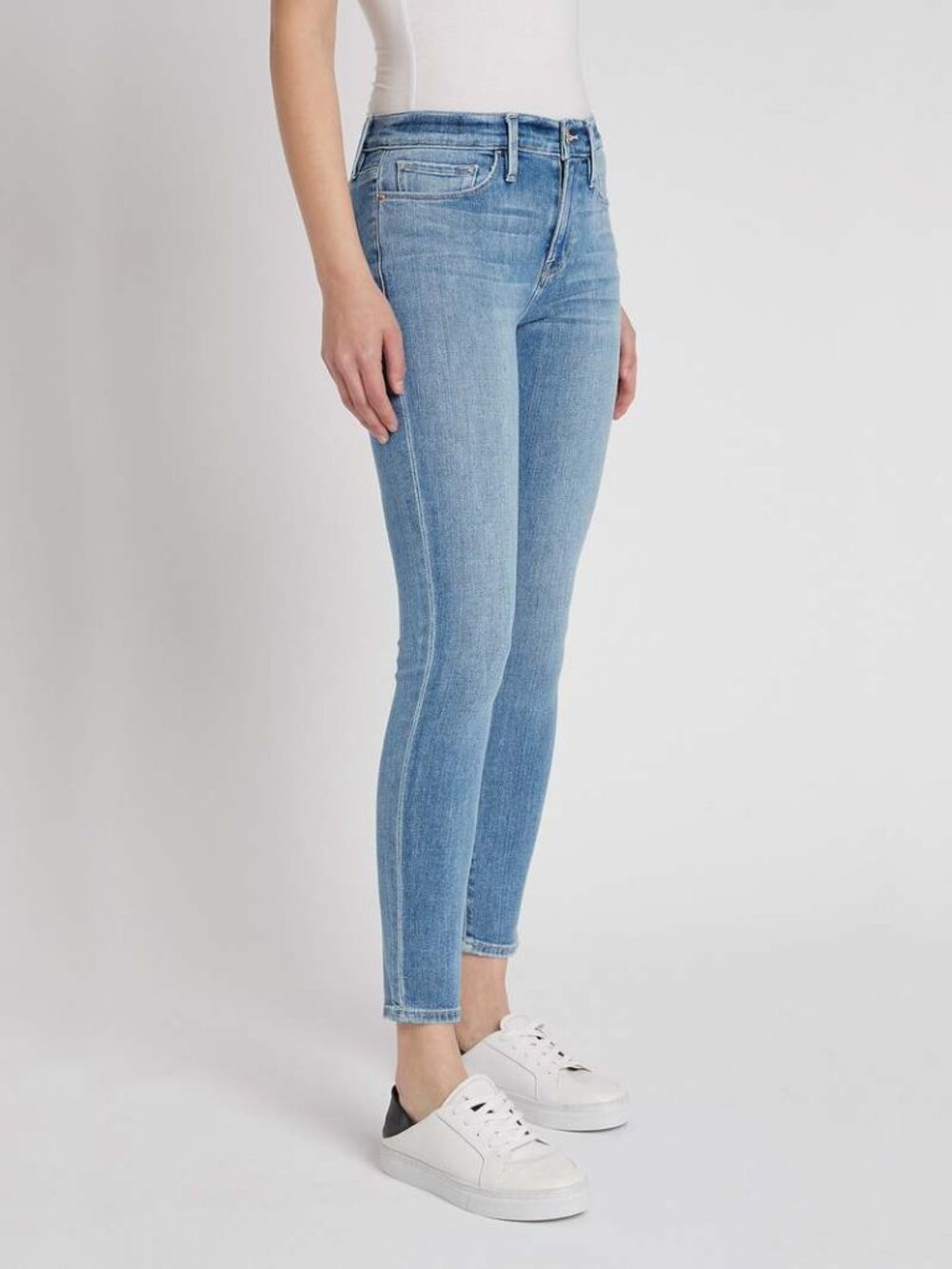 Frame Denim Le Skinny de Jeanne Crop | Light Wash | Size 28 - Picture 5 of 5